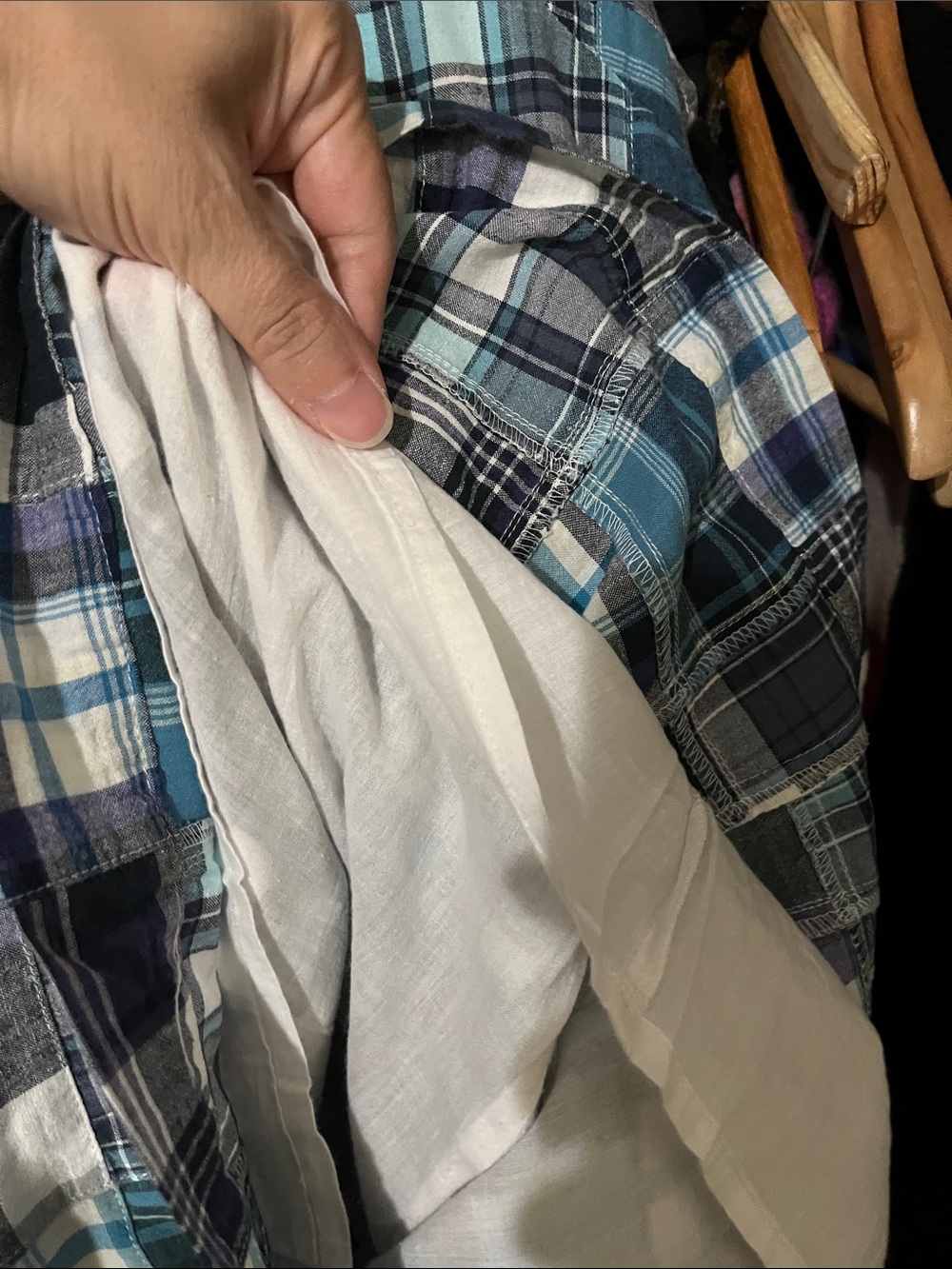 NorthStyle Teal, Navy & White Madras Plaid Midi Dress - Picture 3 of 5